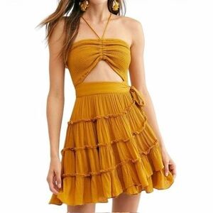 Free People Women Endless Summer Hot Dang Halter Wrap Dress